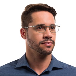 Shop EYE'M Rectangle Eyeglasses in Silver online.