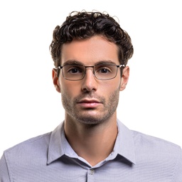 Shop EYE'M Rectangle Eyeglasses in Gunmetal online.