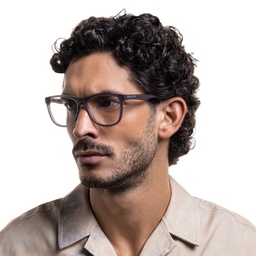 Shop EYE'M Wide Square Eyeglasses in Grey online.