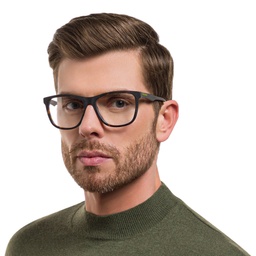 Shop EYE'M Wide Square Eyeglasses in Havana online.
