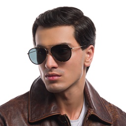 Shop EYE'M Unisex Aviator Sunglasses in Havana online.