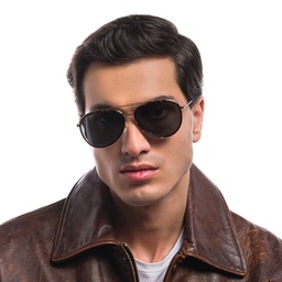 Shop EYE'M Unisex Aviator Sunglasses in Havana online.