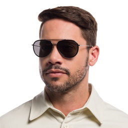Shop EYE'M Unisex Aviator Sunglasses in Black online.