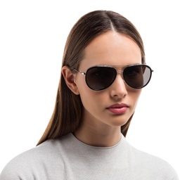 Shop EYE'M Unisex Aviator Sunglasses in Black online.