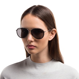 Shop EYE'M Unisex Aviator Sunglasses in Black online.