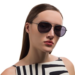 Shop EYE'M Unisex Aviator Sunglasses in Black Grey online.