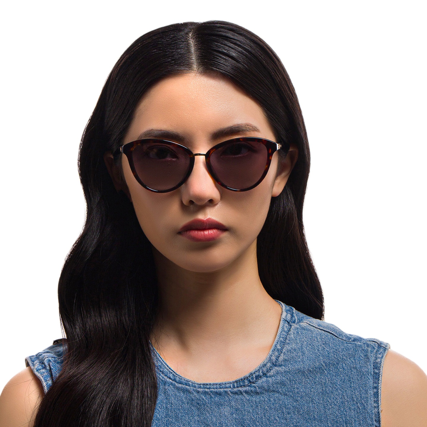 Shop EYE'M Cat Eye Sunglasses in Havana online.