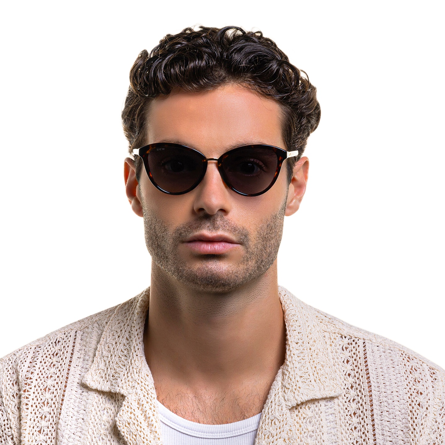 Shop EYE'M Cat Eye Sunglasses in Havana online.