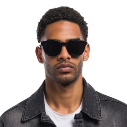 EYE'M Square Eyeglasses in Havana – Model Photo 7