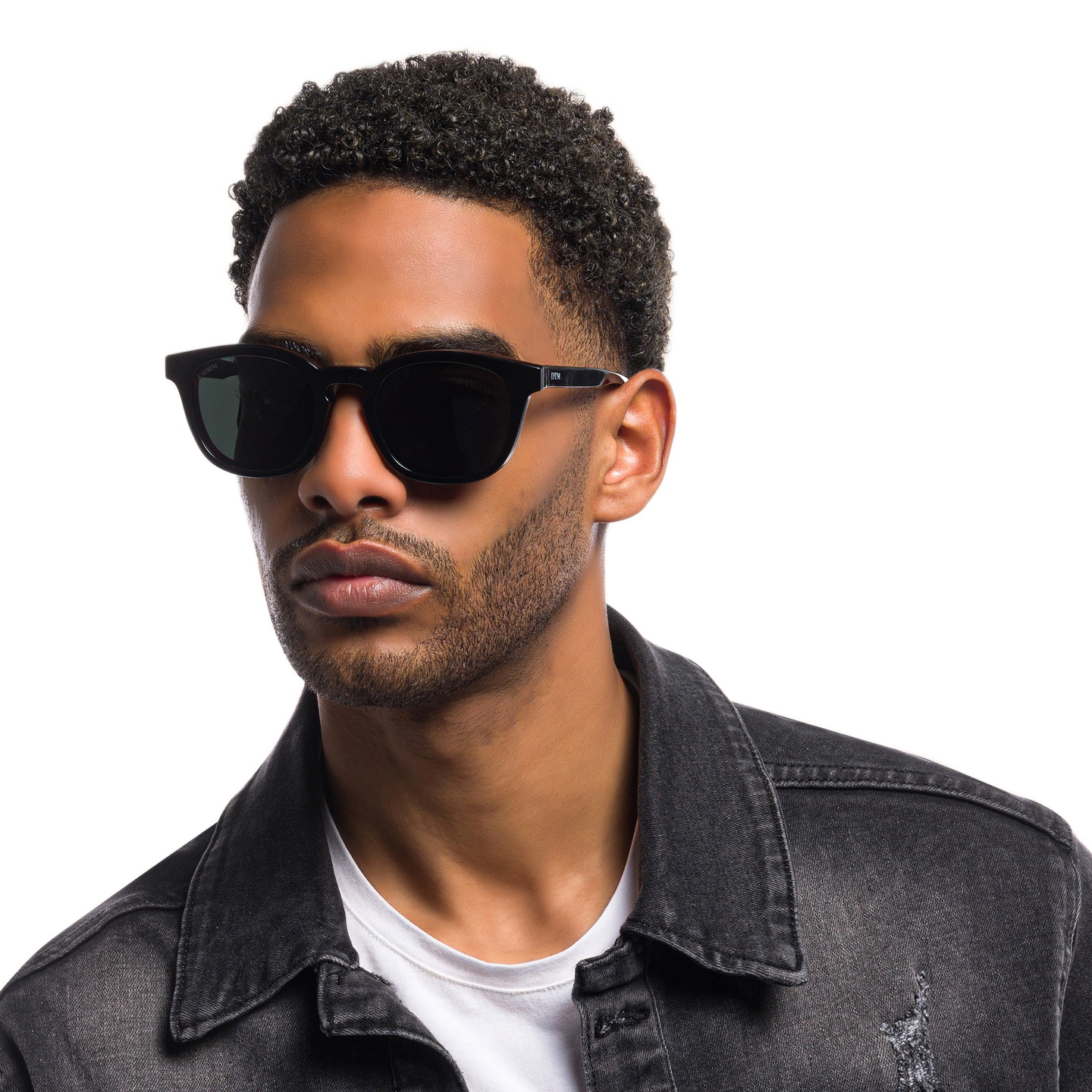 EYE'M Square Eyeglasses in Havana – Model Photo 7