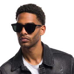 EYE'M Square Eyeglasses in Havana – Model Photo 8