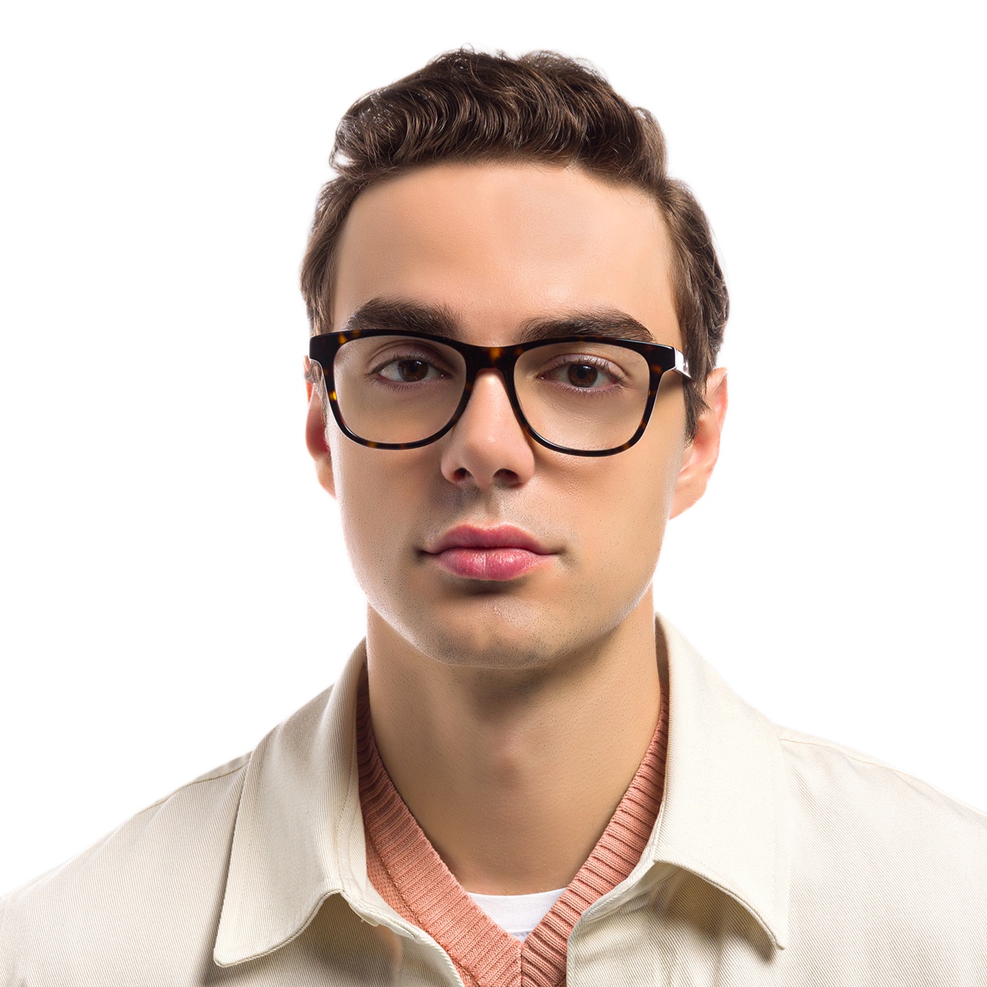 Shop EYE'M Square Eyeglasses in Havana online.