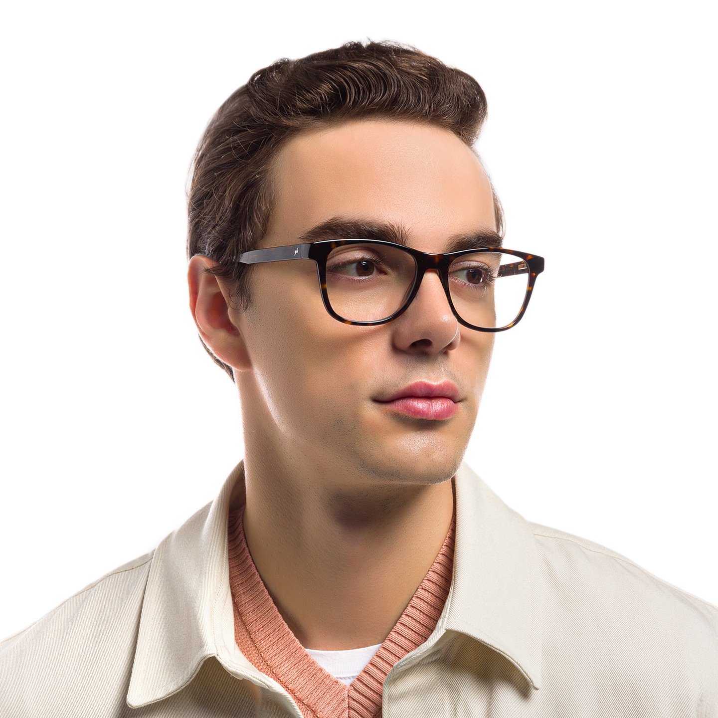 Shop EYE'M Square Eyeglasses in Havana online.