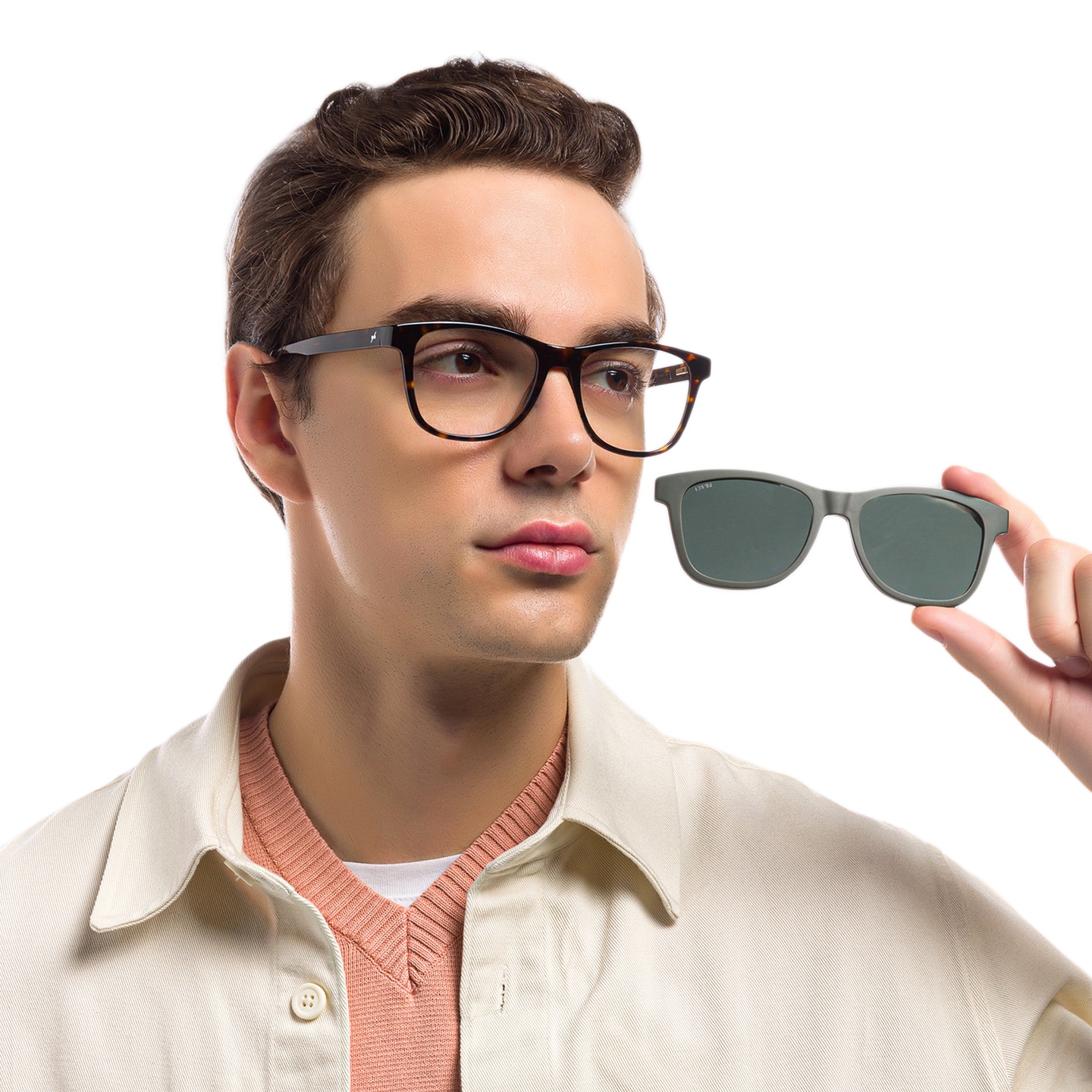 Shop EYE'M Square Eyeglasses in Havana online.
