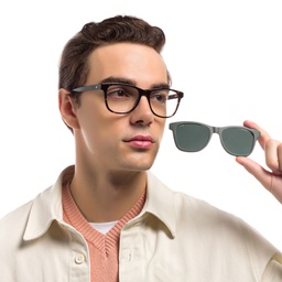 Shop EYE'M Square Eyeglasses in Havana online.