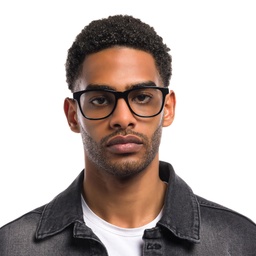 Shop EYE'M Square Eyeglasses in Black online.