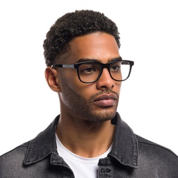Shop EYE'M Square Eyeglasses in Black online.