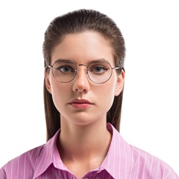 Ray-Ban Jack Unisex Irregular Eyeglasses in Copper – Model Photo 2