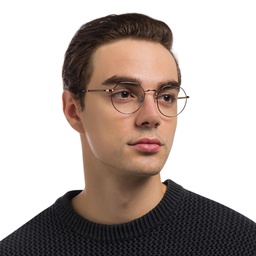 Ray-Ban Jack Unisex Irregular Eyeglasses in Copper – Model Photo 6