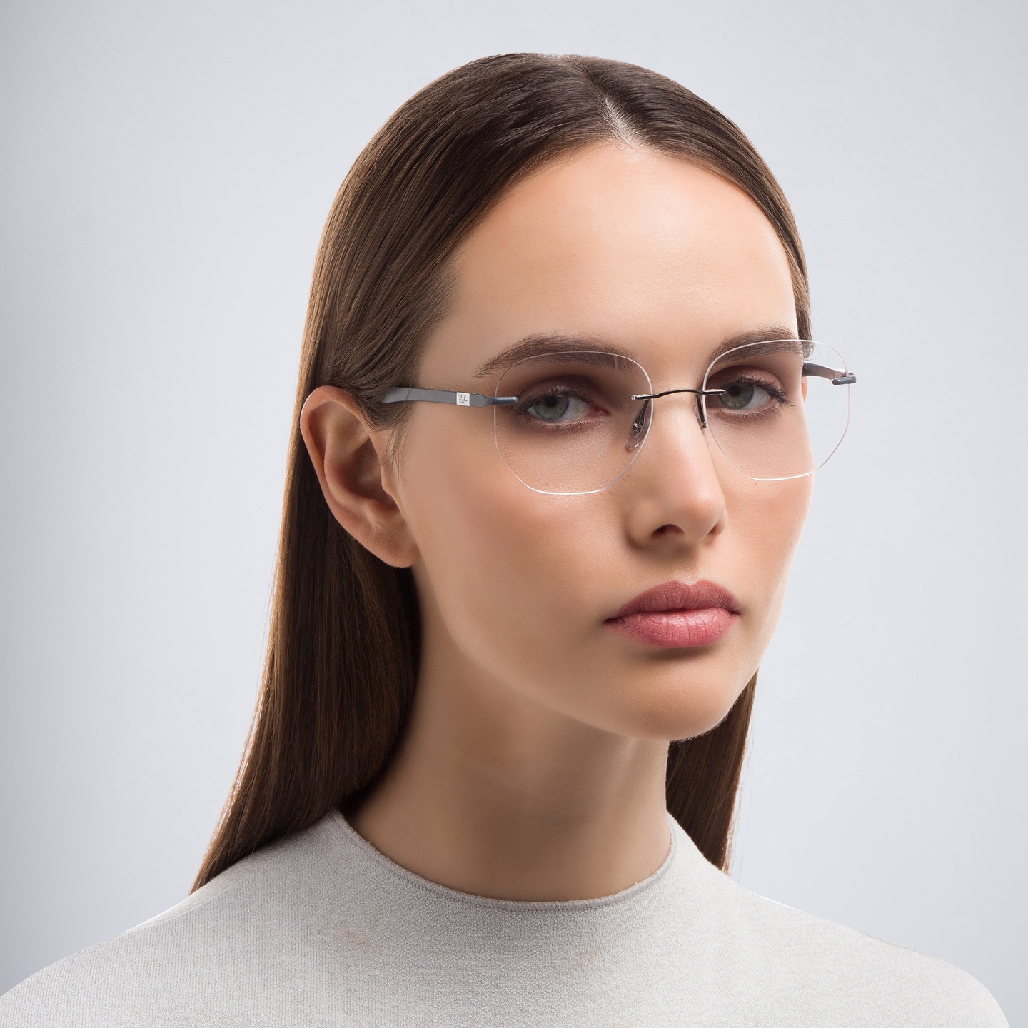 Shop Ray-Ban Unisex Irregular Eyeglasses in Gunmetal online.