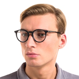 Shop EYE'M Round Eyeglasses in Black online.