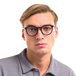 Shop EYE'M Round Eyeglasses in Blue online.