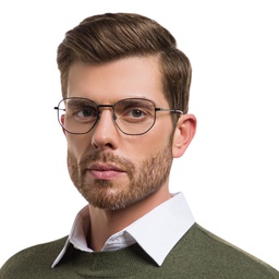 Shop EYE'M Irregular Eyeglasses in Black online.