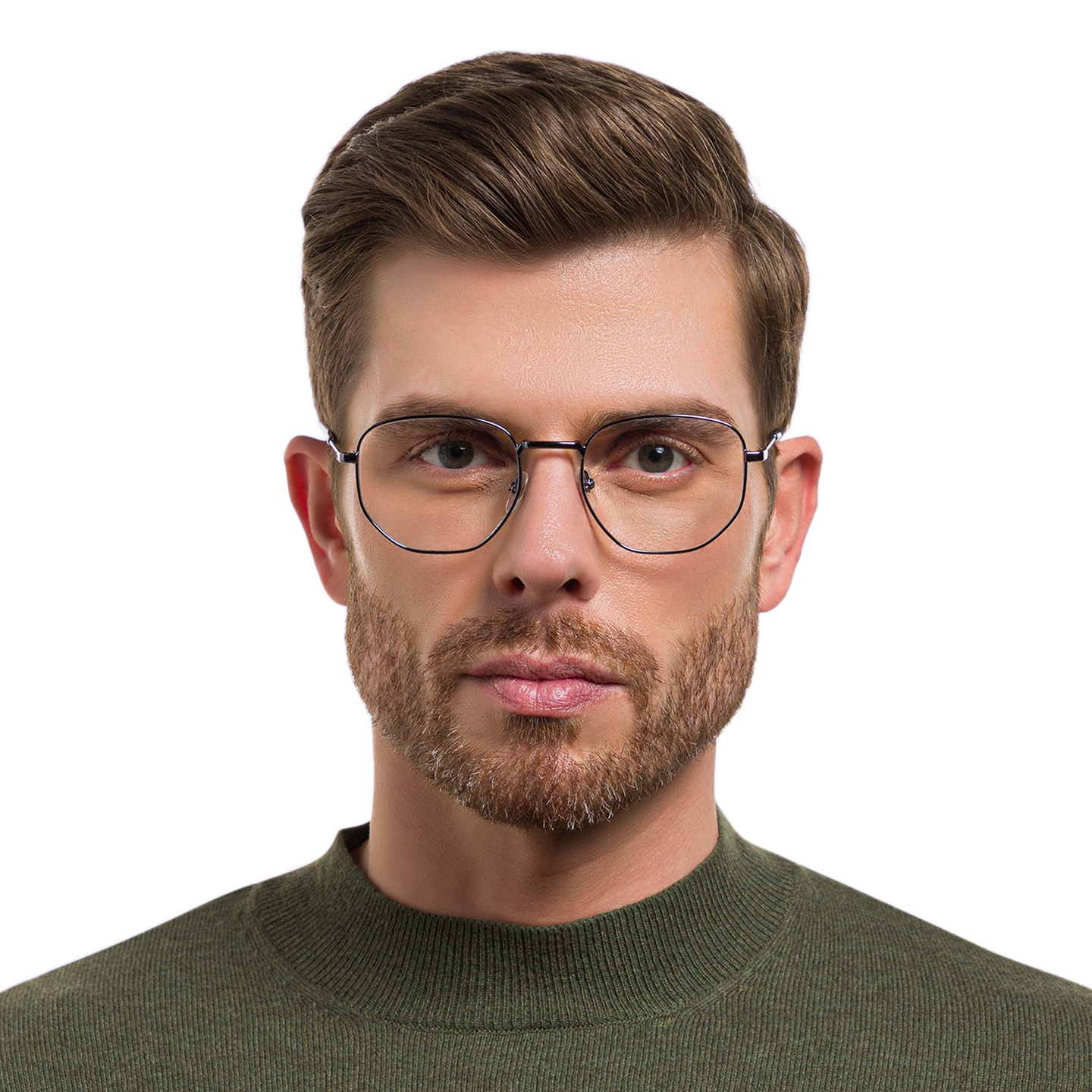 Shop EYE'M Irregular Eyeglasses in Grey online.