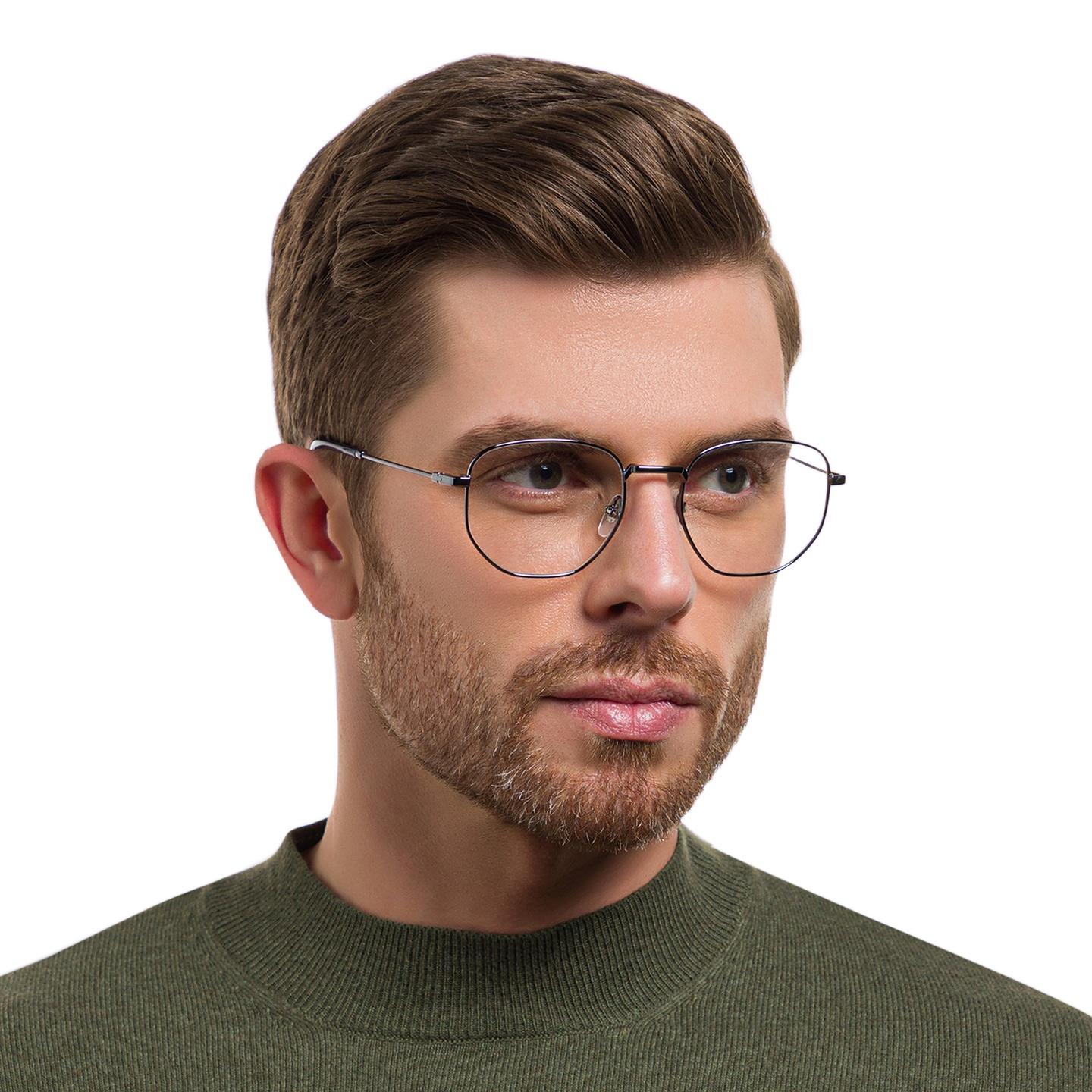 Shop EYE'M Irregular Eyeglasses in Grey online.