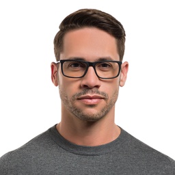 Shop EYE'M Wide Rectangle Eyeglasses in Black online.