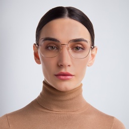 تسوق نظارة طبية بإطار مربع واسع EYE'M بلون ذهبي وردي أونلاين.