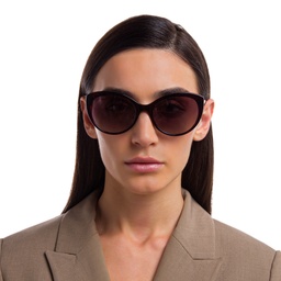 EYE'M Cat Eye Sunglasses in Havana – Model Photo 5