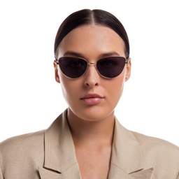 Shop EYE'M Cat-Eye Sunglasses in Gold online.
