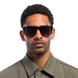 Emporio Armani Pillow Sunglasses in Black – Model Photo 2