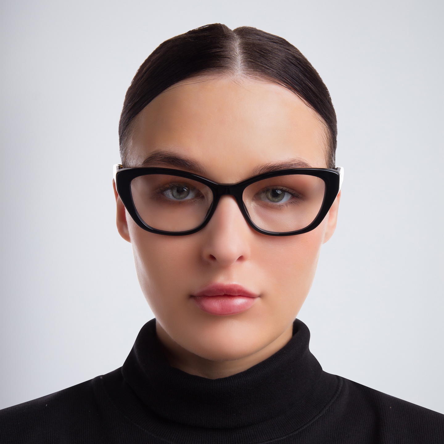 Shop PRADA Cat Eye Eyeglasses in Black online.