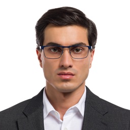 Shop Emporio Armani Wide Pillow Eyeglasses in Matte Blue online.