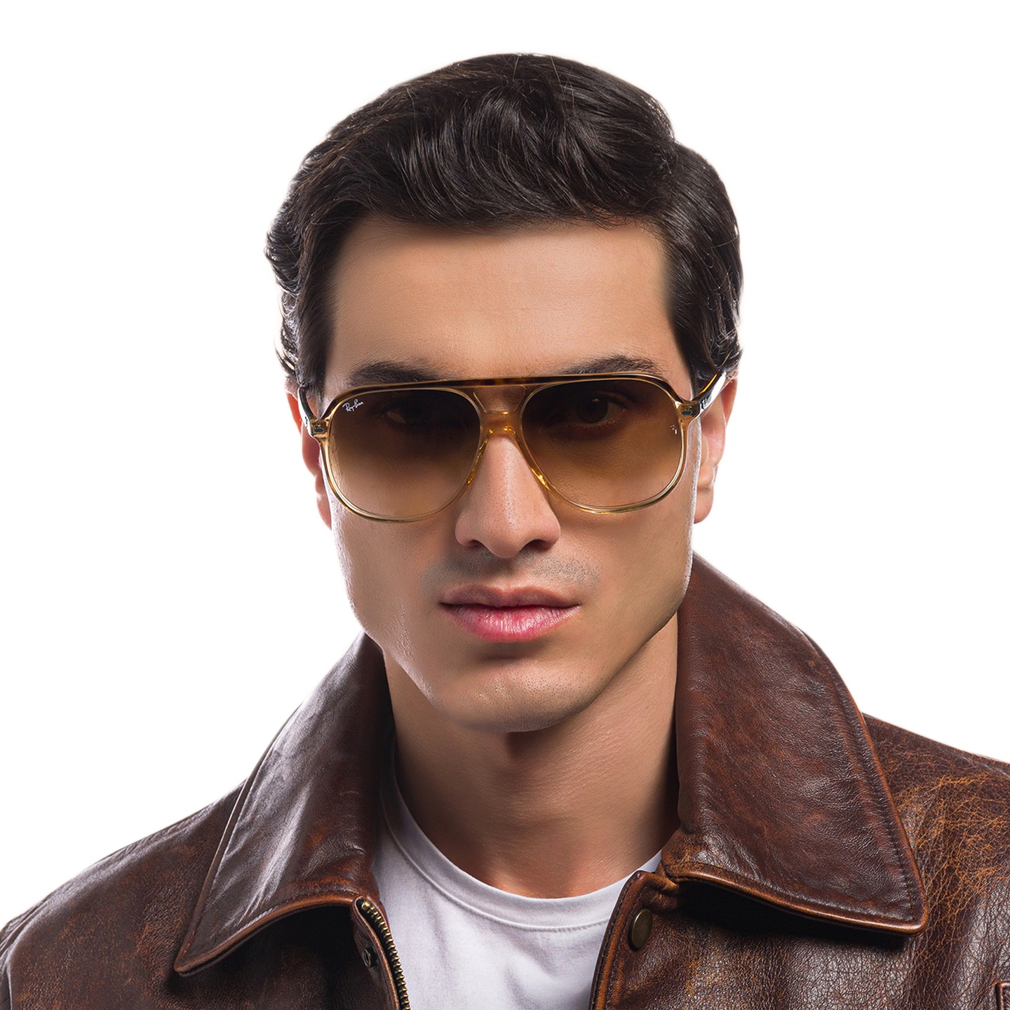 نظارات شمسية بيل بإطار مربّع للجنسين من راي بان بلون مموه - صورة النموذج 6