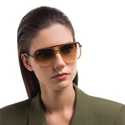 Ray-Ban Bill Unisex Square Sunglasses in Havana – Model Photo 2