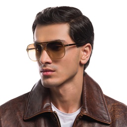 Ray-Ban Bill Unisex Square Sunglasses in Havana – Model Photo 6