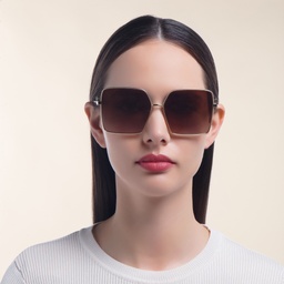 Shop Dolce & Gabbana Oversized Wide Square Sunglasses in Gold online.