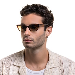 Ray-Ban Cat-Eye Sunglasses in Striped Havana – Model Photo 6