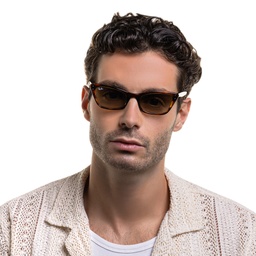 Ray-Ban Cat-Eye Sunglasses in Striped Havana – Model Photo 7