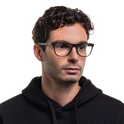 Shop Oakley Ojector Wide Square Eyeglasses in Satin Black online.