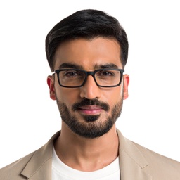 Shop EYE'M Rectangle Eyeglasses in Black online.