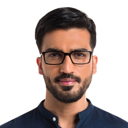 تسوق نظارة طبية بإطار مستطيل EYE'M بلون أسود وأزرق أونلاين.
