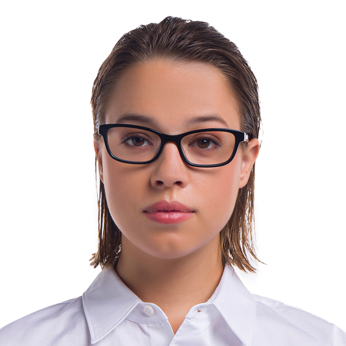 Shop EYE'M Rectangle Eyeglasses in Black online.
