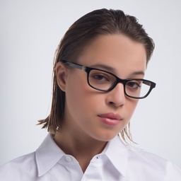 Shop EYE'M Rectangle Eyeglasses in Black online.