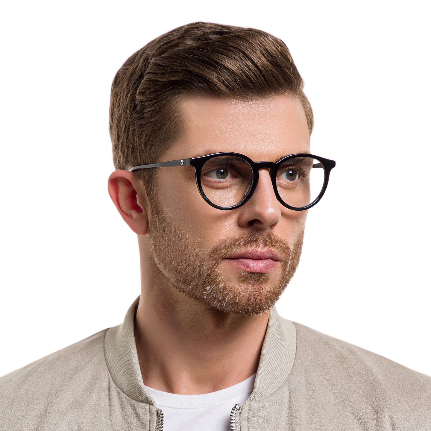 EYE'M Aviator Sunglasses in Black – Model Photo 1