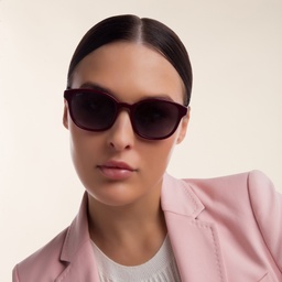 تسوق نظارة شمسية بإطار دائري EYE'M بلون أحمر أونلاين.