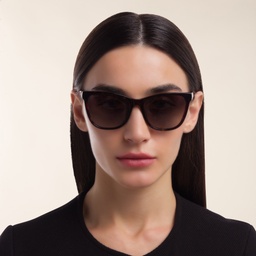 Shop EYE'M Square Sunglasses in Brown online.
